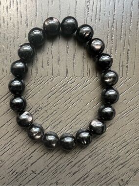 HQ Hypersthene bracelet 10mm SIZE 6.75’